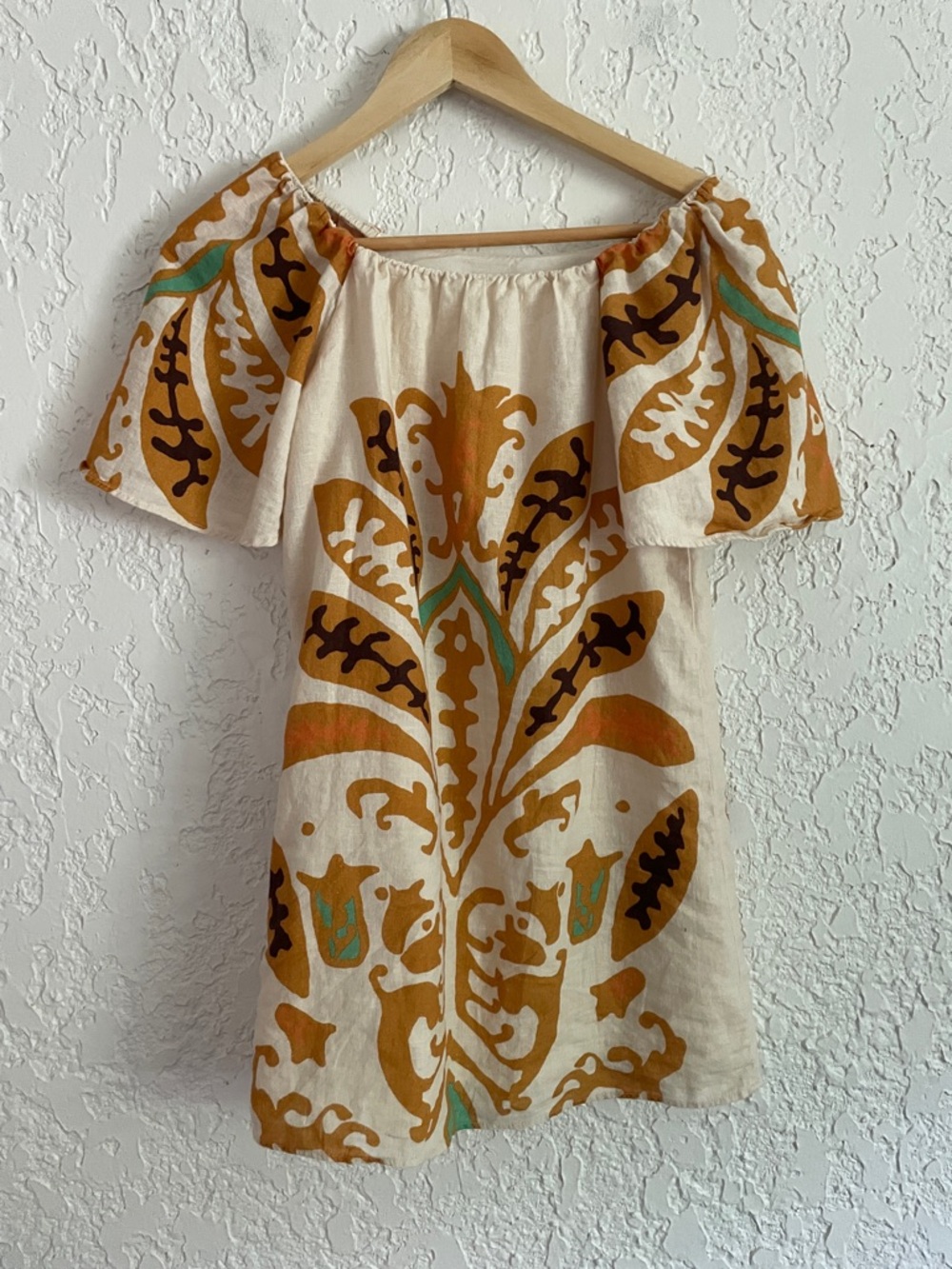 ZARA Floral Tropical Linen Cotton Dress - 11/12 - Picture 4 of 7